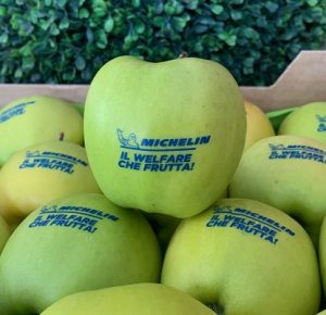 Fruit with edible Logo | Project Michelin
