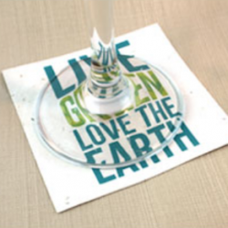 Coaster in plantable Paper