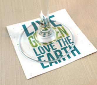 Coaster in plantable Paper