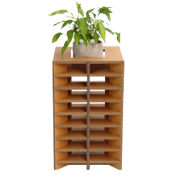 Cardboard Planter, Square Shape, Entirely Recyclable, Moisture-Resistant