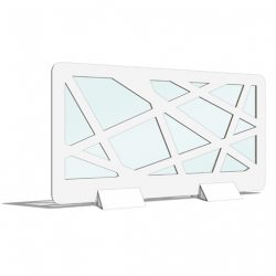 Protective Screen, Eco-Sustainable Screen to Protect Your Health - Geometric-White-Protective-Screen-100