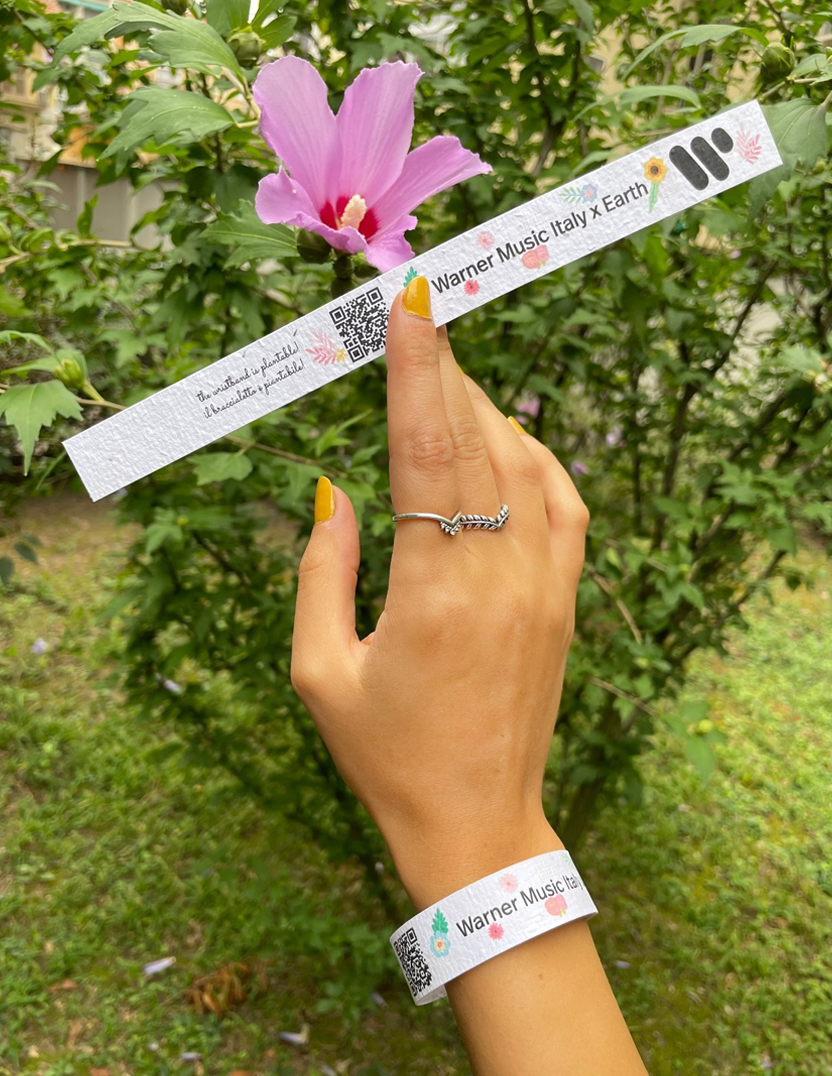Plantable Paper Wristbands - Warner Music Italy