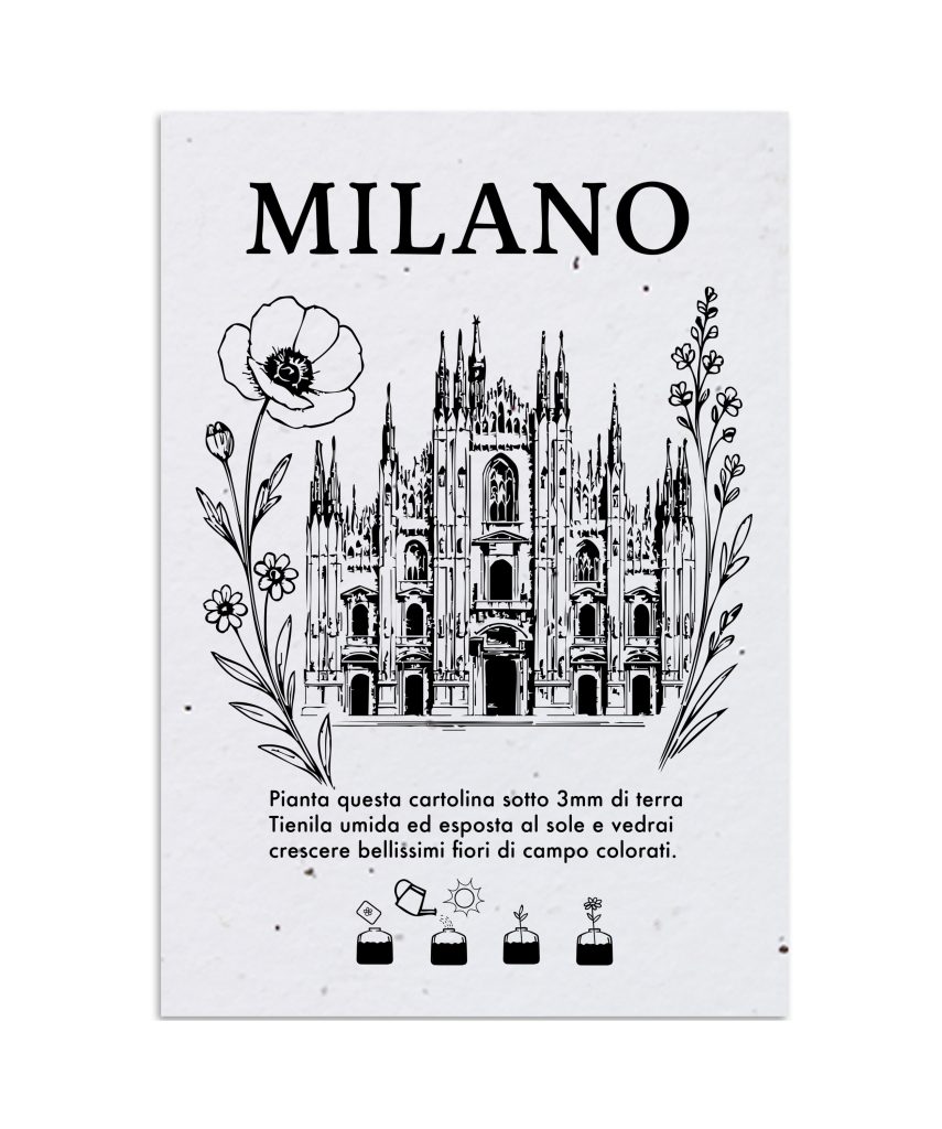 Plantable City Postcards Milano