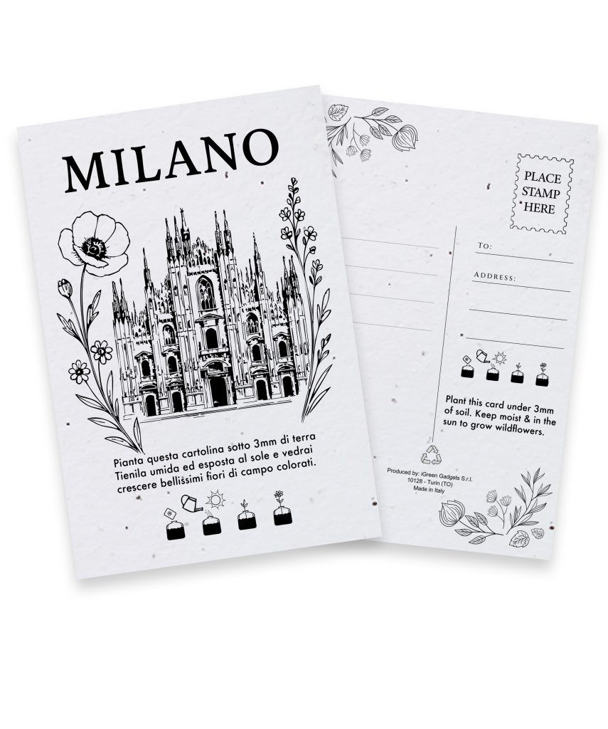 Plantable City Postcards Milano FB