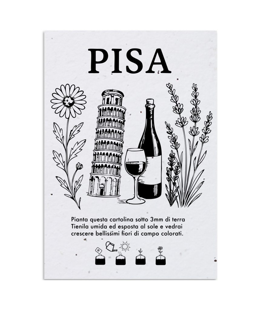 Plantable City Postcards Pisa