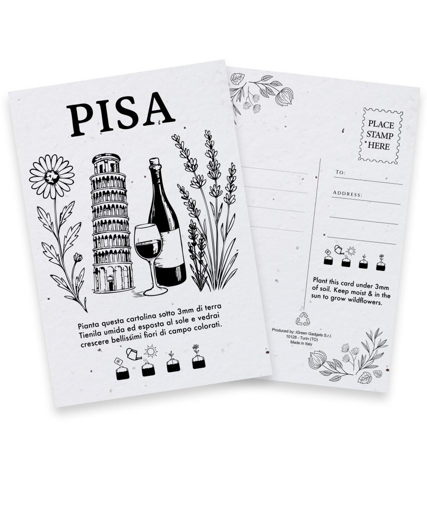 Plantable City Postcards Pisa FB