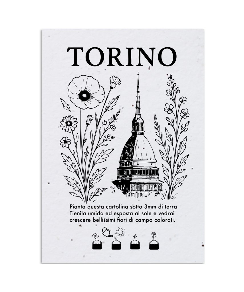 Plantable City Postcards Torino