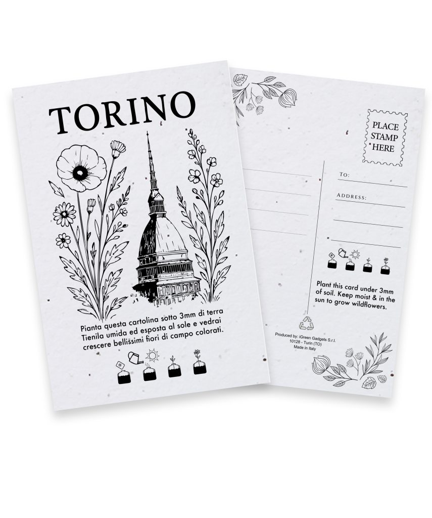 Plantable City Postcards Torino F