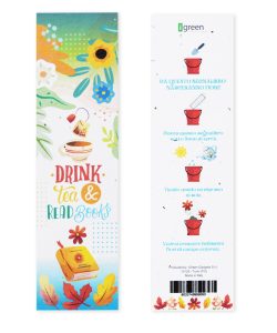 Segnalibro Piantabile Drink Tea Fronte + Retro