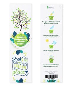 Segnalibro Piantabile Happy Place Fronte + Retro