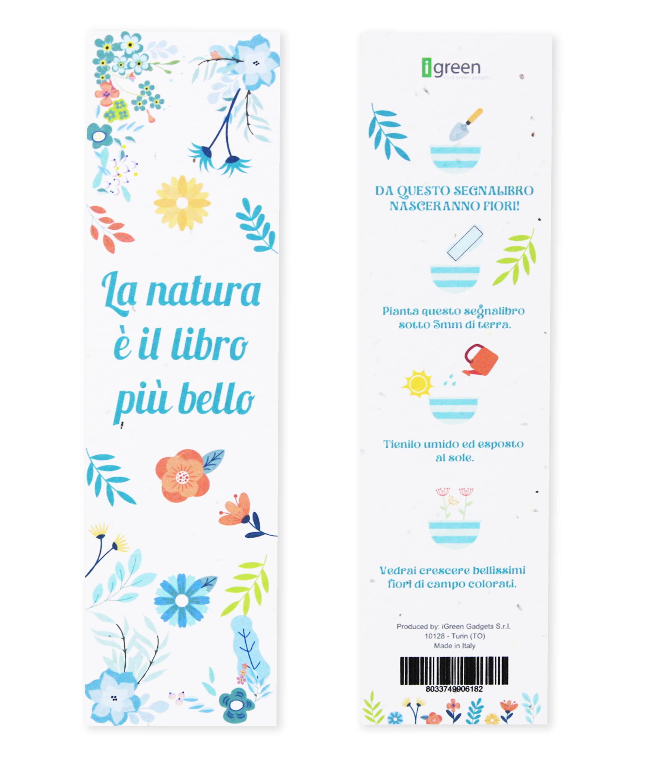 Segnalibro Piantabile Natura Fronte + Retro
